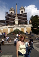 Katharina auf der La Spagna vor der Trinita dei Monti