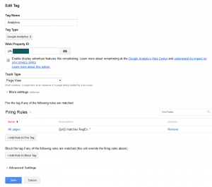 GA Tag in Google Tag Manager