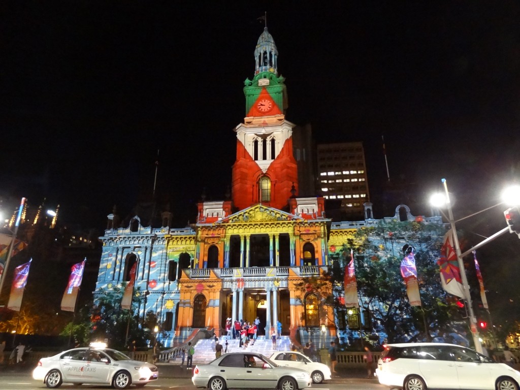 Christmas Illuminations am Rathaus von Sydney