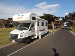 Unser apollo Camper auf dem Parkplatz in Torquay